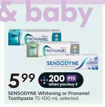 SENSODYNE Whitening or Pronamel Toothpaste