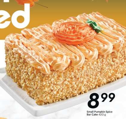Small Pumpkin Spice Bar Cake