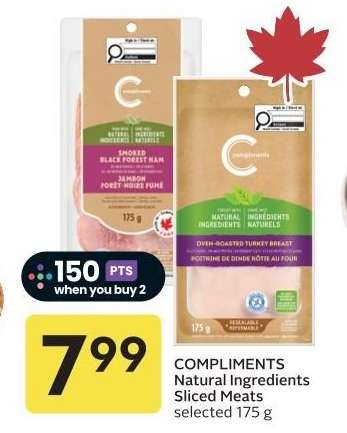 COMPLIMENTS Natural Ingredients Sliced Meats