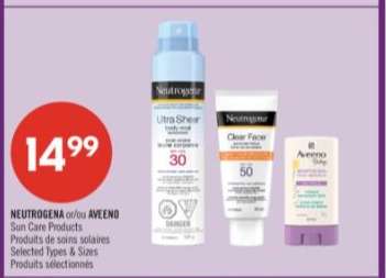 NEUTROGENA or/ou AVEENO Sun Care Products