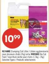 NO NAME Clumping Cat Litter / WHISKAS Dry Cat Food