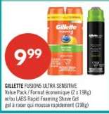 GILLETTE FUSION5 ULTRA SENSITIVE
