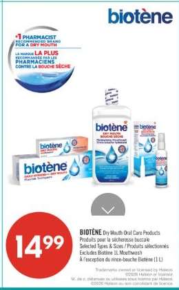 BIOTÈNE DRY MOUTH ORAL CARE PRODUCTS
