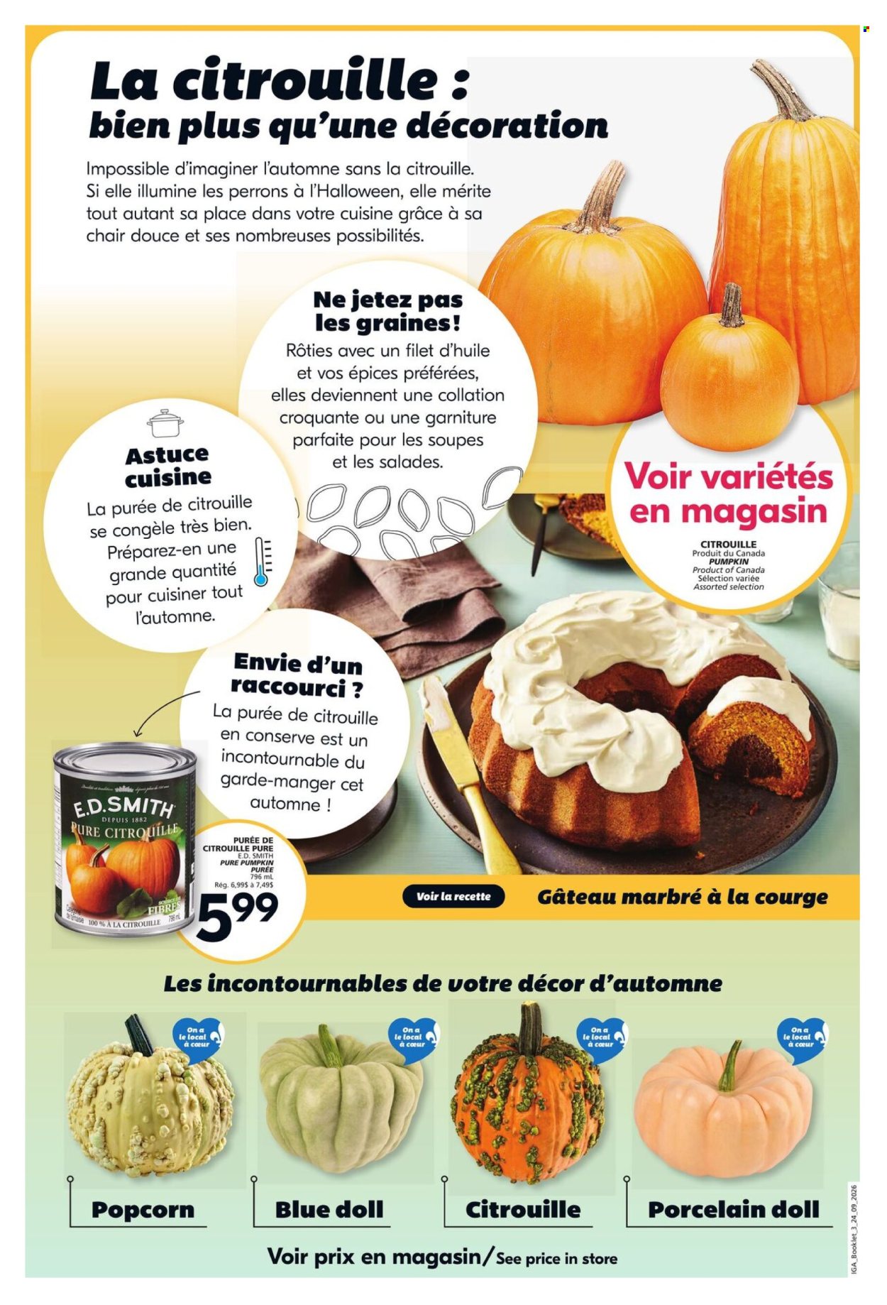 IGA flyer  - September 24, 2026 - October 14, 2026. Page 3
