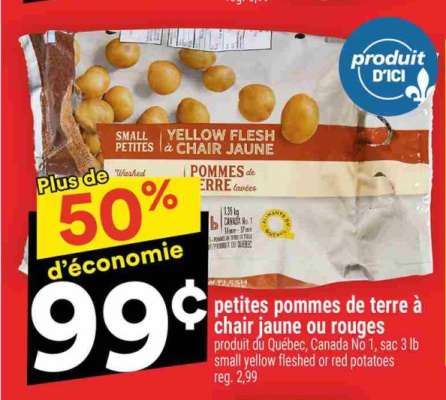 petites pommes de terre à chair jaune ou rouges