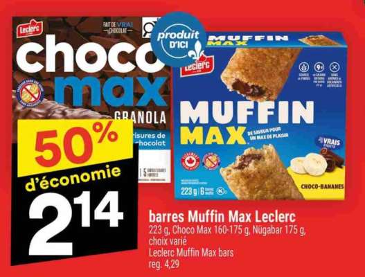 BARRES MUFFIN MAX LECLERC