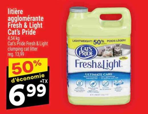 litière agglomérante Fresh & Light Cat's Pride