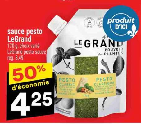 SAUCE PESTO LEGRAND