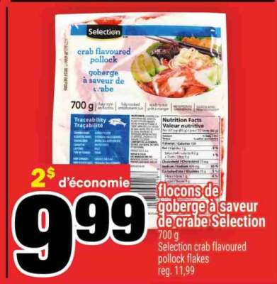 FLOCONS DE GOBERGE À SAVEUR DE CRABE SELECTION