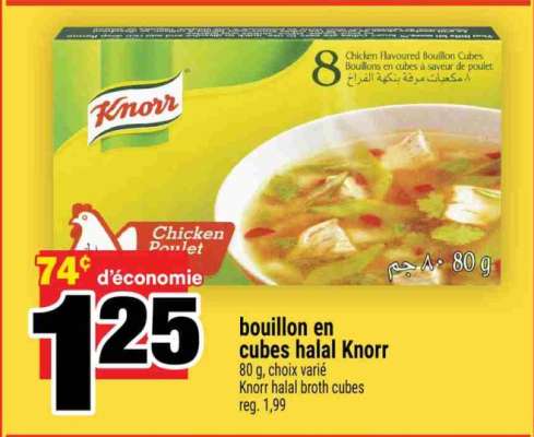 Bouillon en cubes halal Knorr