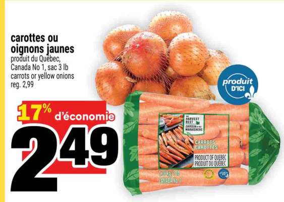 CAROTTES ou OIGNONS JAUNES