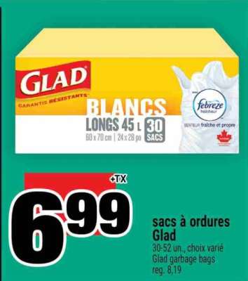 sacs à ordures Glad