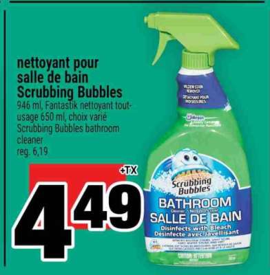 NETTOYANT POUR SALLE DE BAIN SCRUBBING BUBBLES