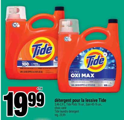 détergent pour la lessive Tide
