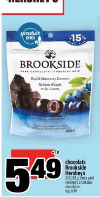 chocolats Brookside Hershey's