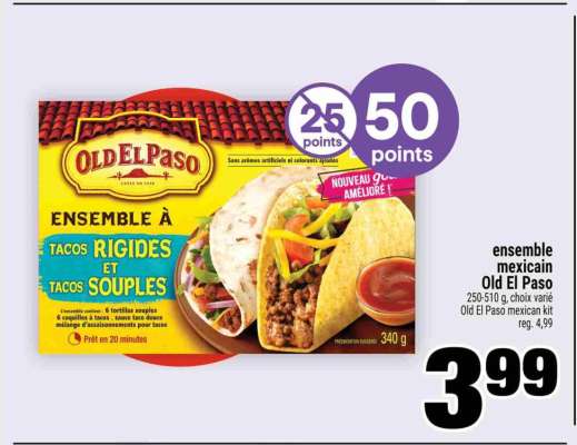 ENSEMBLE MEXICAIN OLD EL PASO