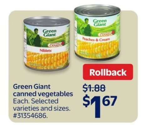 Green Giant Canned Vegetables