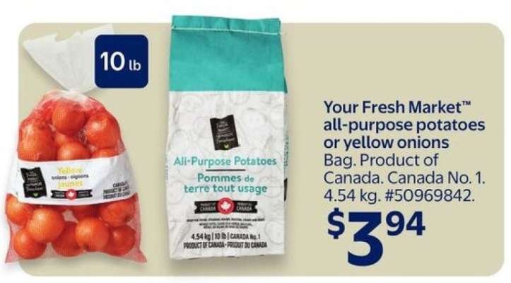 Your Fresh Market™ all-purpose potatoes or yellow onions