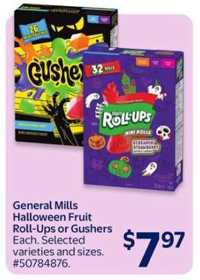 General Mills Halloween Fruit Roll-Ups or Gushers