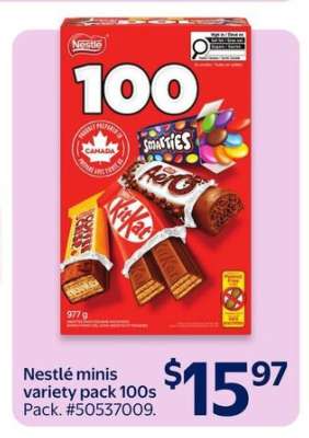 Nestlé minis variety pack 100s