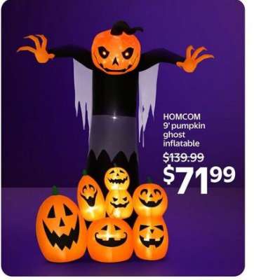 HOMCOM 9' pumpkin ghost inflatable