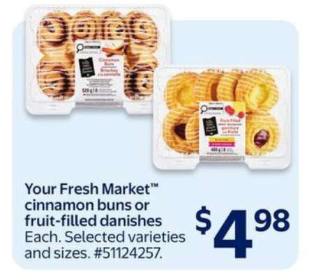 Your Fresh Market™ Cinnamon Buns or Fruit-Filled Danishes