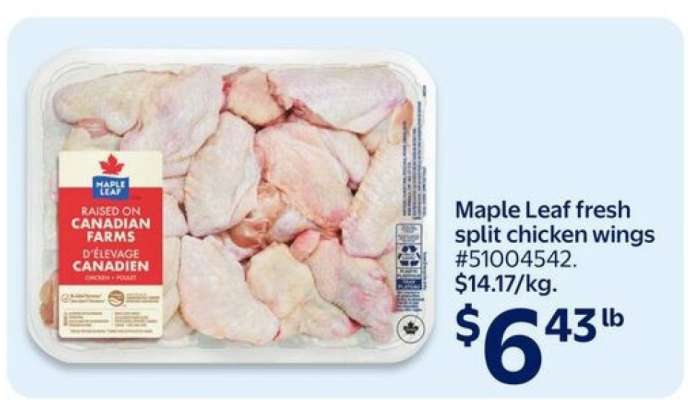 Maple Leaf fresh split chicken wings