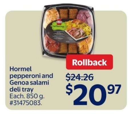 Hormel Pepperoni and Genoa Salami Deli Tray