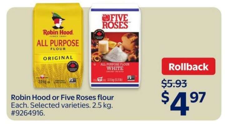 ROBIN HOOD or FIVE ROSES FLOUR