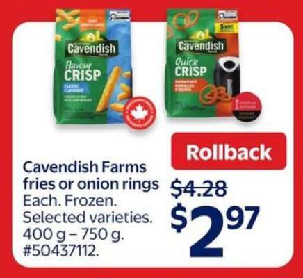 Cavendish Farms fries or onion rings