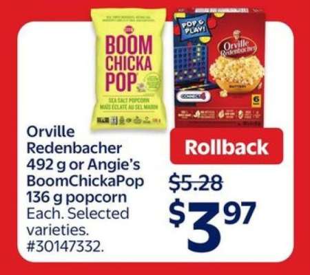 Orville Redenbacher or Angie's BOOMCHICKAPOP popcorn