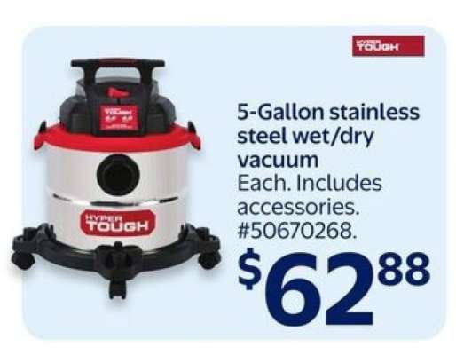 5-Gallon stainless steel wet/dry vacuum