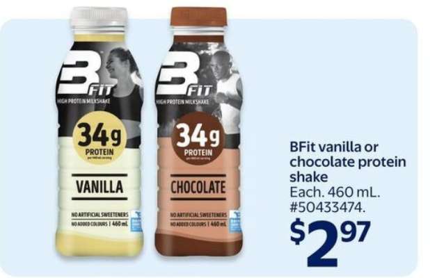 BFit Vanilla or Chocolate Protein Shake