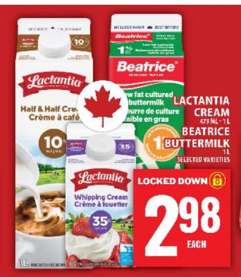 Lactantia Cream / Beatrice Buttermilk