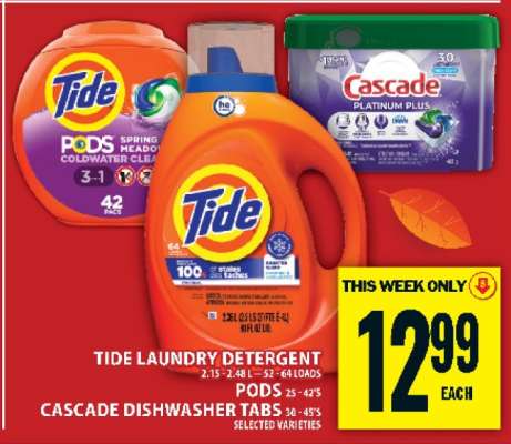 Tide Laundry Detergent / Cascade Dishwasher Tabs