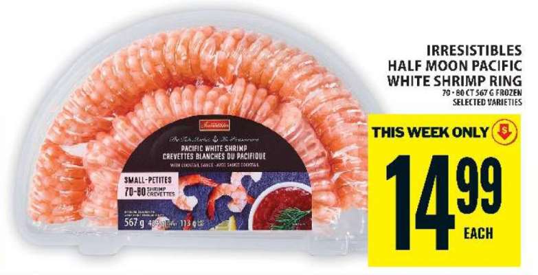 Irresistibles Half Moon Pacific White Shrimp Ring