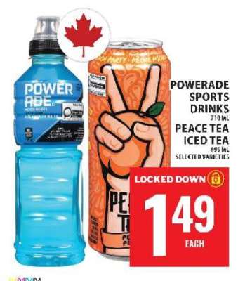 Powerade Sports Drinks / Peace Tea Iced Tea