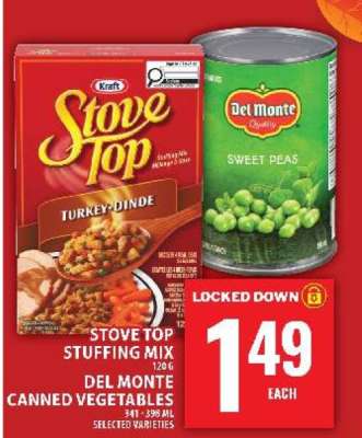 Stove Top Stuffing Mix / Del Monte Canned Vegetables