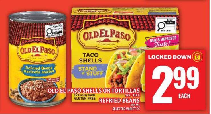 OLD EL PASO SHELLS OR TORTILLAS