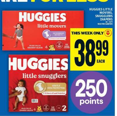 Huggies Little Movers, Snugglers Diapers