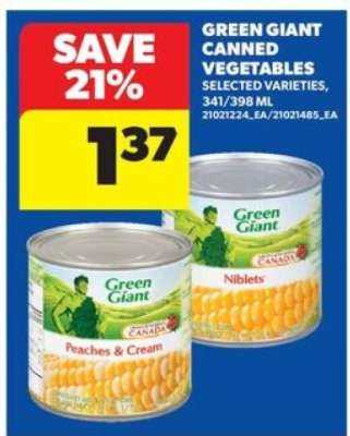 Green Giant Canned Vegetables
