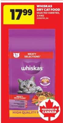 WHISKAS DRY CAT FOOD
