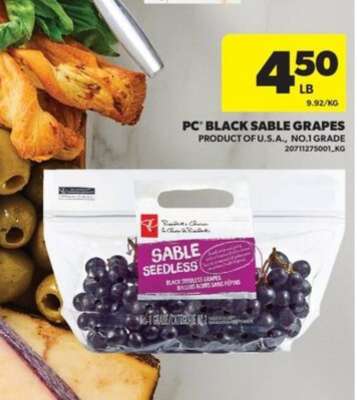 PC Black Sable Grapes