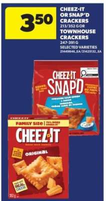 Cheez-It or Snap'd Crackers