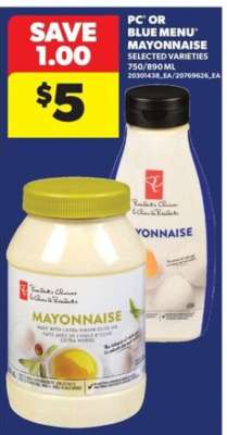 PC or Blue Menu Mayonnaise
