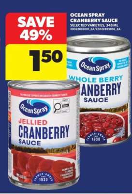 Ocean Spray Cranberry Sauce