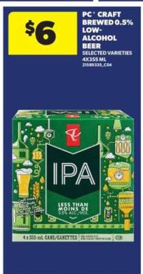 PC Craft Brewed 0.5% Low-Alcohol Beer