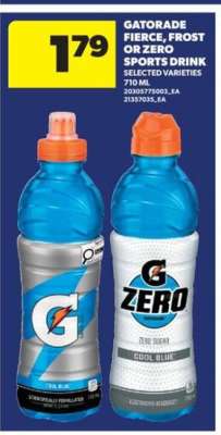 Gatorade Fierce, Frost or Zero Sports Drink