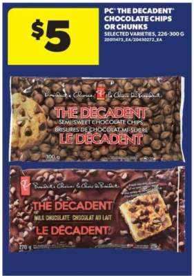 PC 'The Decadent' Chocolate Chips or Chunks