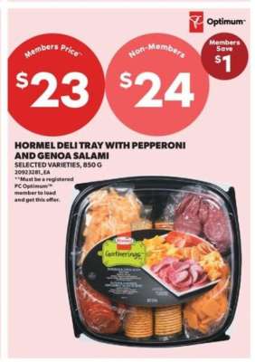 Hormel Deli Tray with Pepperoni and Genoa Salami